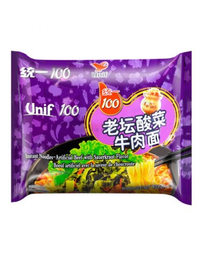 Supa cu aroma de vita si muratura108g 统一老坛酸菜牛肉面